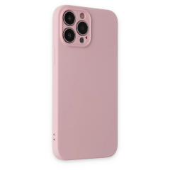 İphone 13 Pro Kılıf Nano İçi Kadife Silikon - Pembe