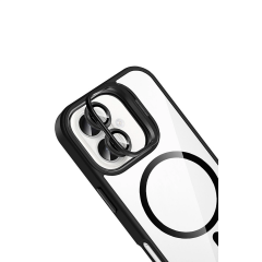 Joko  İphone 17 Remim Lensli Magsafe Standlı Kapak - Siyah