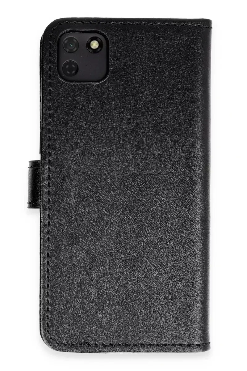Newface Huawei Y5p Kılıf Trend S Plus Kapaklı Kılıf - Siyah