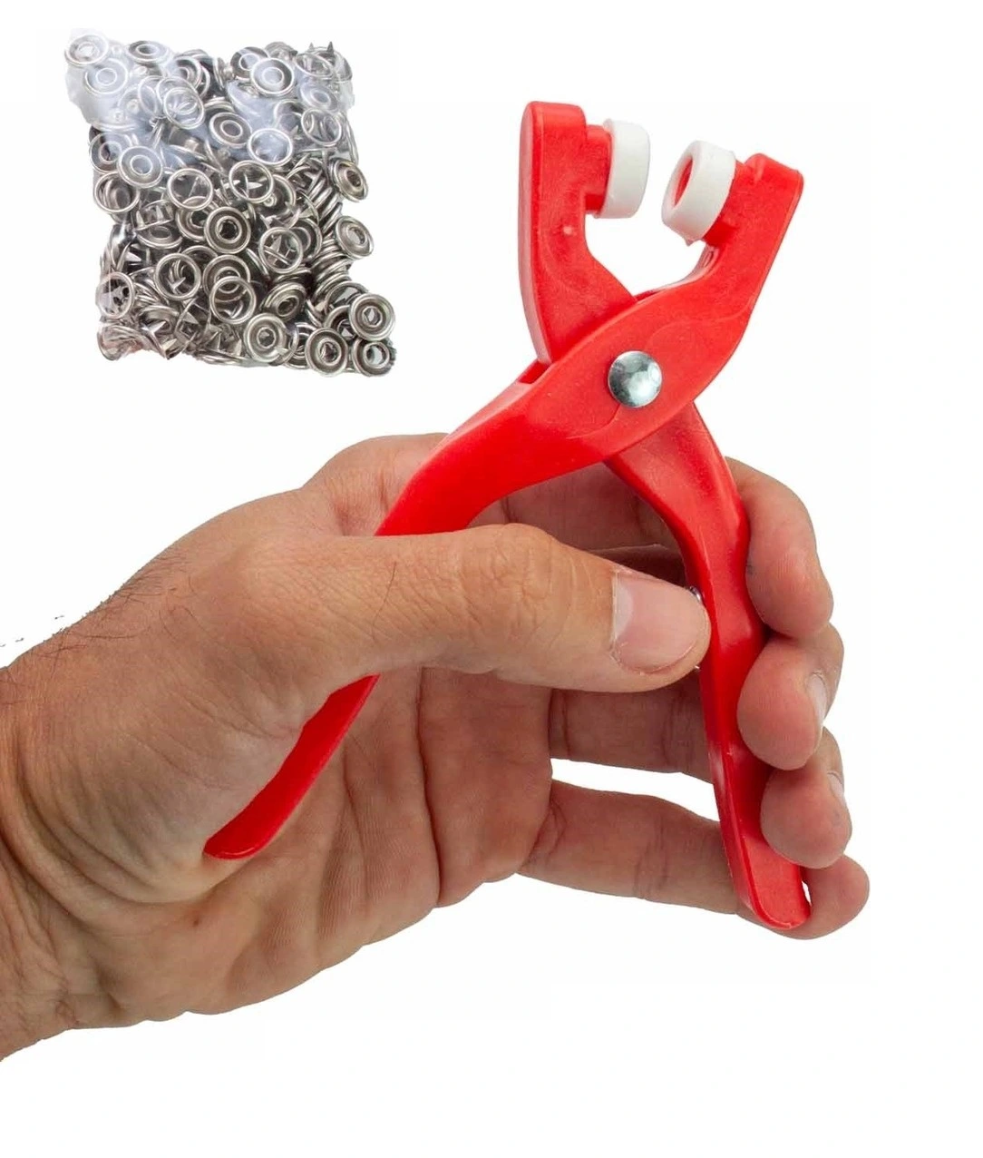 Yuvarlak Halkalı Kuş Gözü Pensesi 9.5 Mm - Bebek Elbise Çıtçıt Montaj Seti 100lü