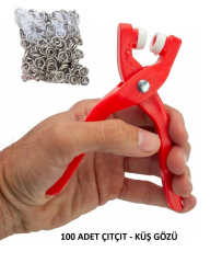 Yuvarlak Halkalı Kuş Gözü Pensesi 9.5 Mm - Bebek Elbise Çıtçıt Montaj Seti 100lü