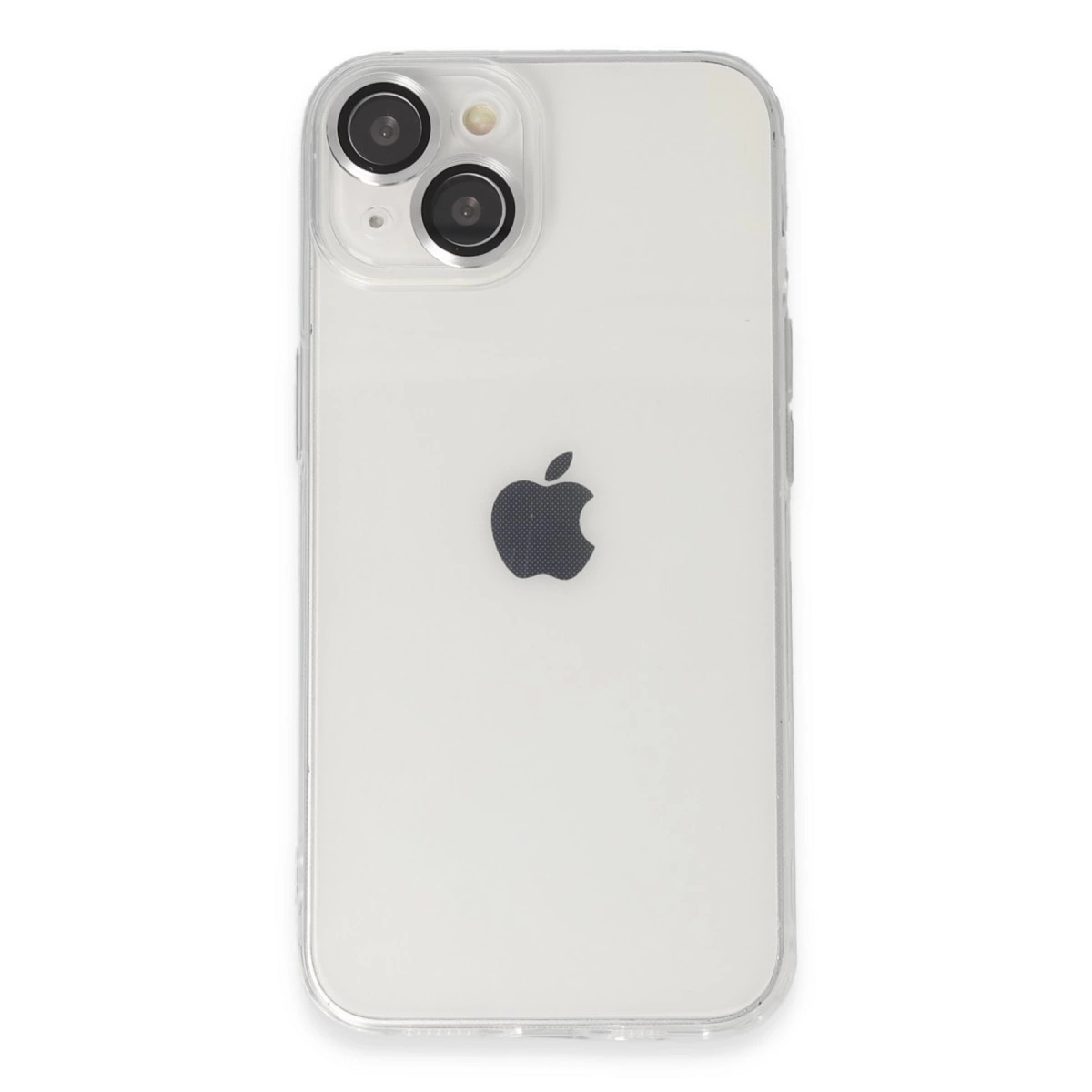 İphone 14 Kılıf Luko Lens Silikon - Gümüş