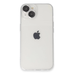 İphone 14 Kılıf Luko Lens Silikon - Gümüş
