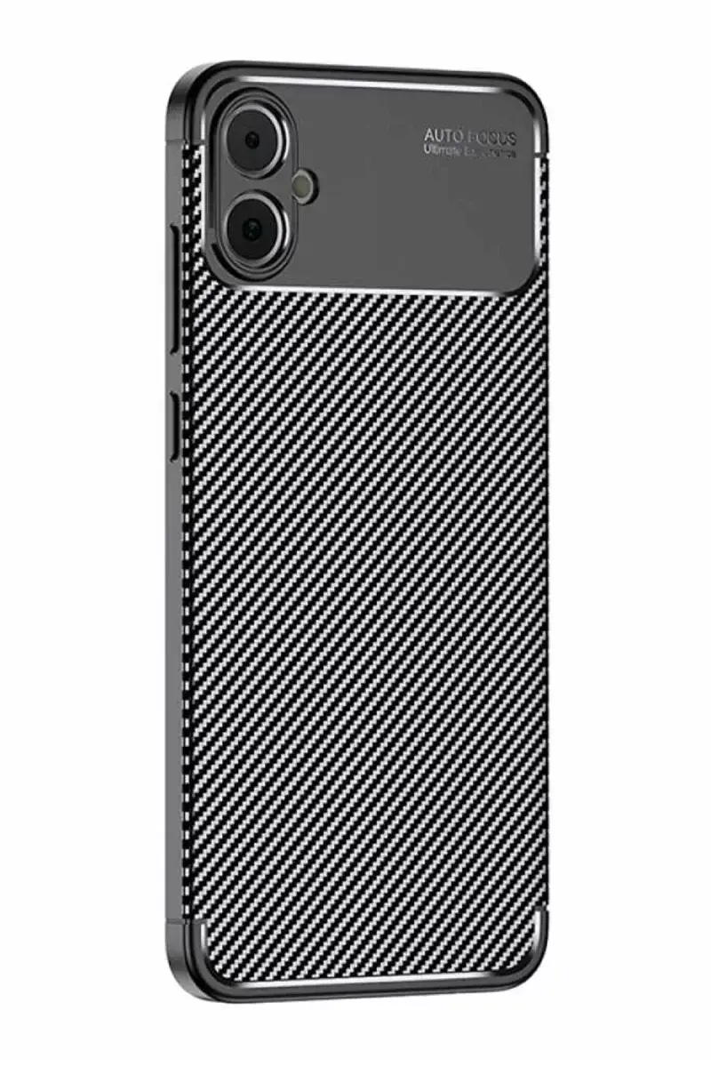 Newface Samsung Galaxy A05 Kılıf Auto Focus Karbon Kapak - Siyah