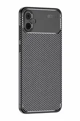 Newface Samsung Galaxy A05 Kılıf Auto Focus Karbon Kapak - Siyah