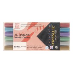 Kaligrafi Seti - Metalik Renkler - 6lı