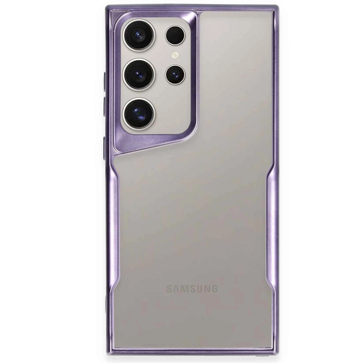 Samsung Galaxy S23 Ultra Kılıf Boyi Silikon Kapak - Derin Mor
