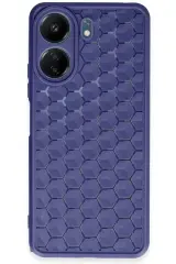 Newface Xiaomi Redmi 13c Kılıf Petek Silikon Kapak - Lacivert