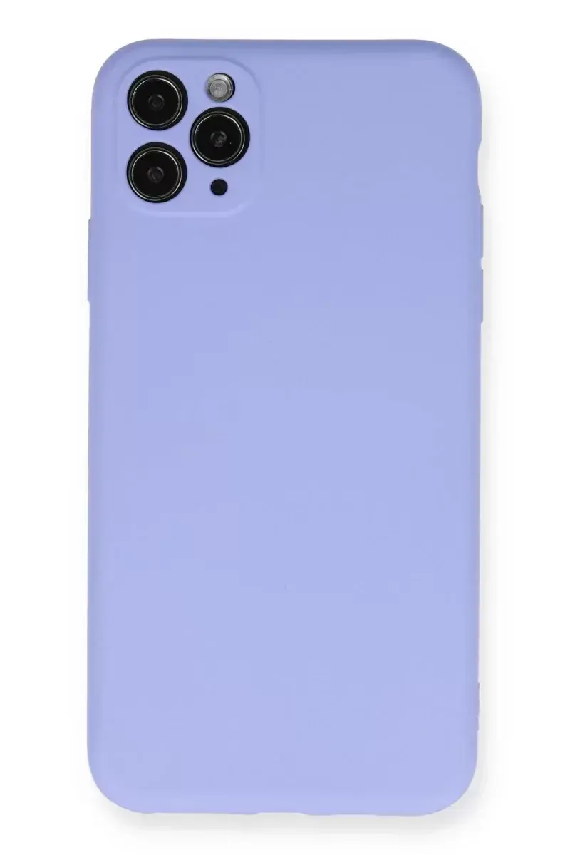 Newface İphone 11 Pro Max Kılıf Nano İçi Kadife Silikon - Lila
