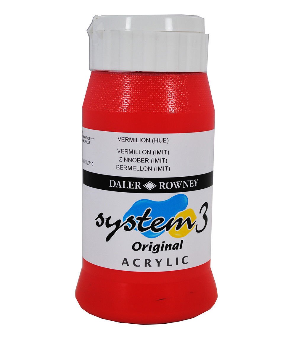 System 3 Akrilik Boya 500ml N:588 Vermilion Hue