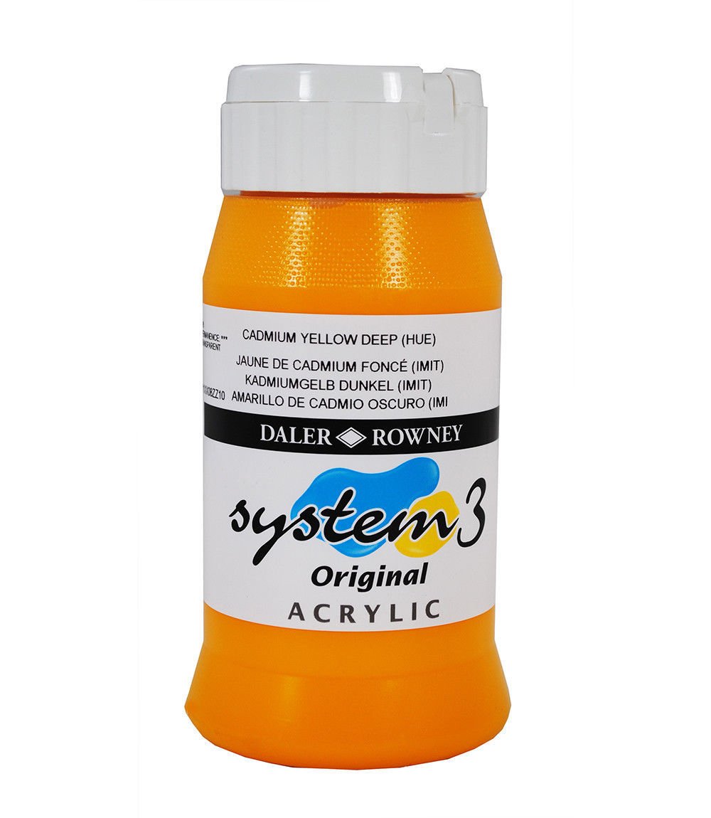 System 3 Akrilik Boya 500ml N:618 Cadmium Yellow Deep Hue