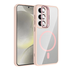 Joko Samsung Galaxy S25 Fe Remim Lensli Magsafe Standlı Kapak - Pembe