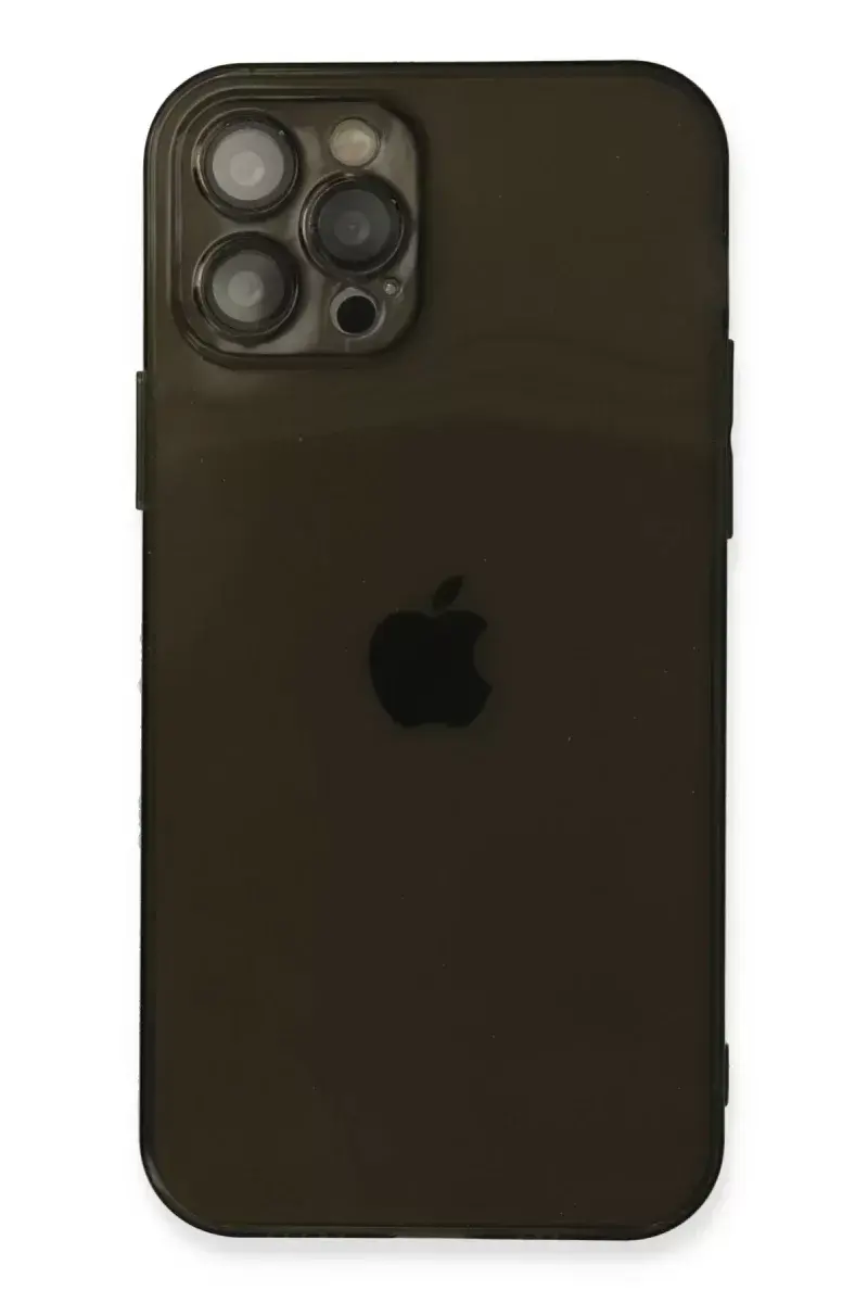 Newface İphone 12 Pro Max Kılıf Fly Lens Silikon - Siyah
