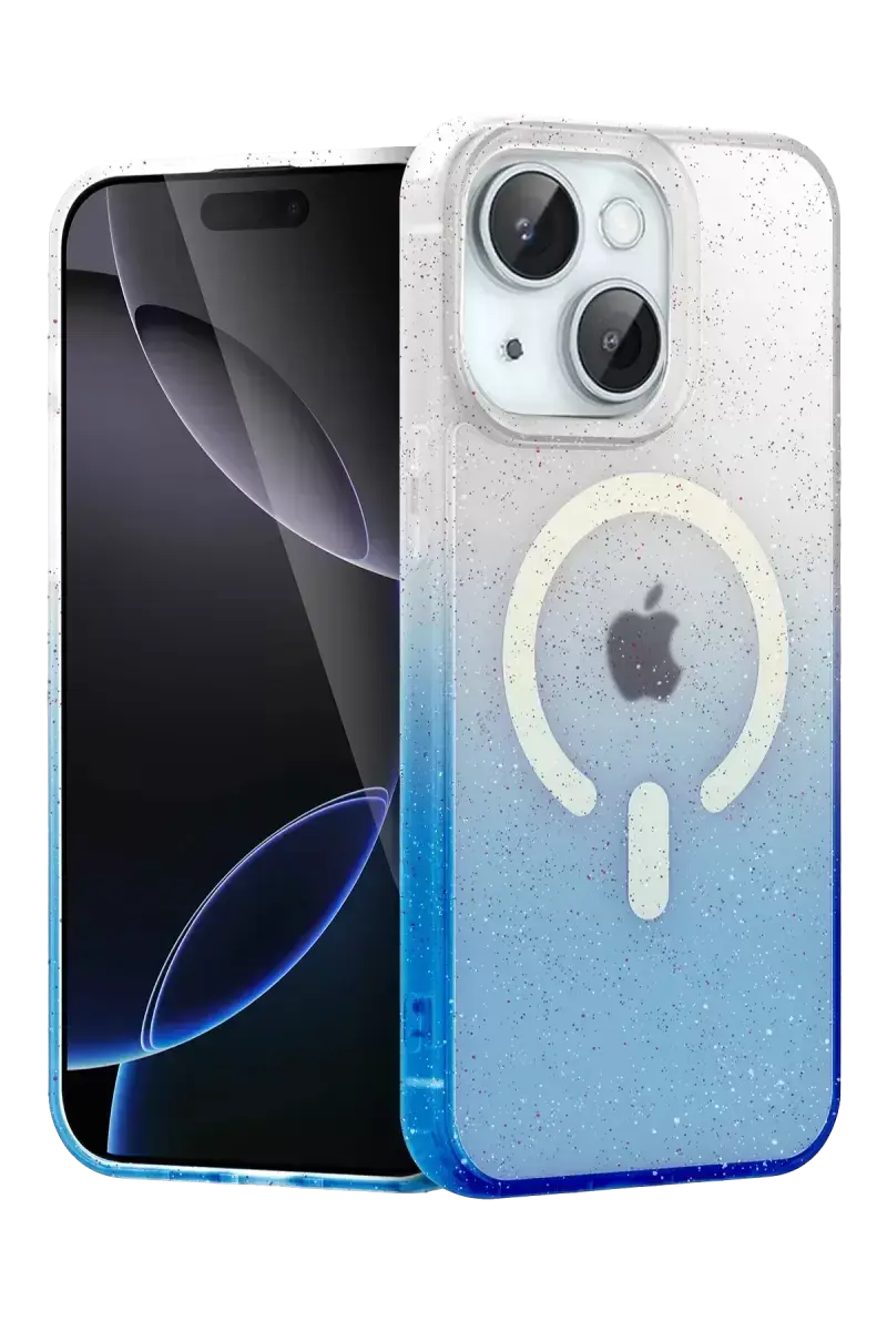 Newface Apple İphone 14 Pummel Shiny Magsafe Kapak - Mavi