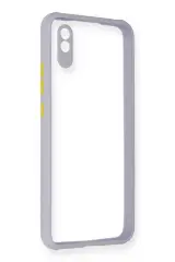 Newface Xiaomi Redmi 9a Kılıf Miami Şeffaf Silikon - Lila