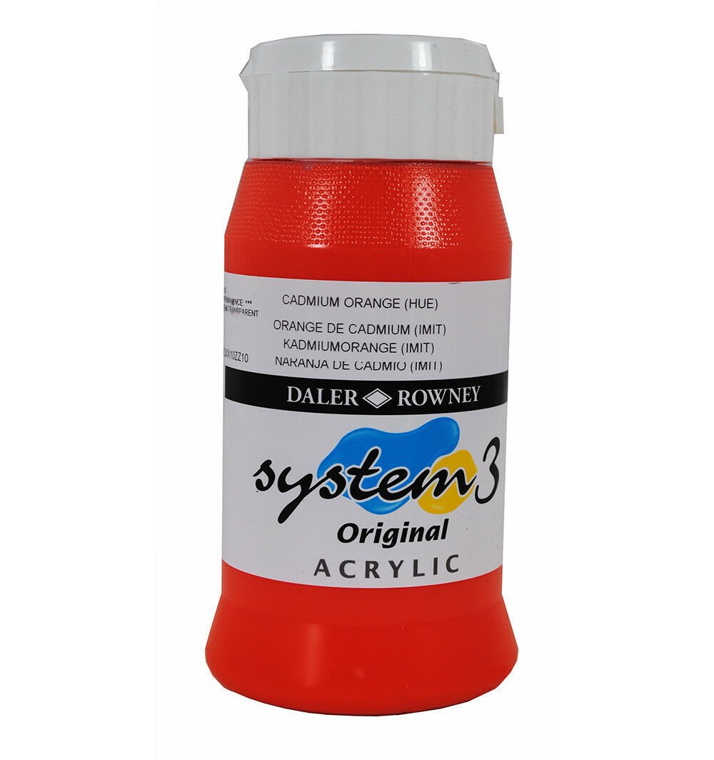 System 3 Akrilik Boya 500ml N:619 Cadmium Orange Hue