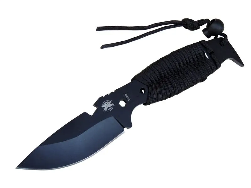 Dpx Gear Assault 0238bk Kamp Bıçağı 22,5 Cm - Siyah, Metal &amp;amp; İpli Sap