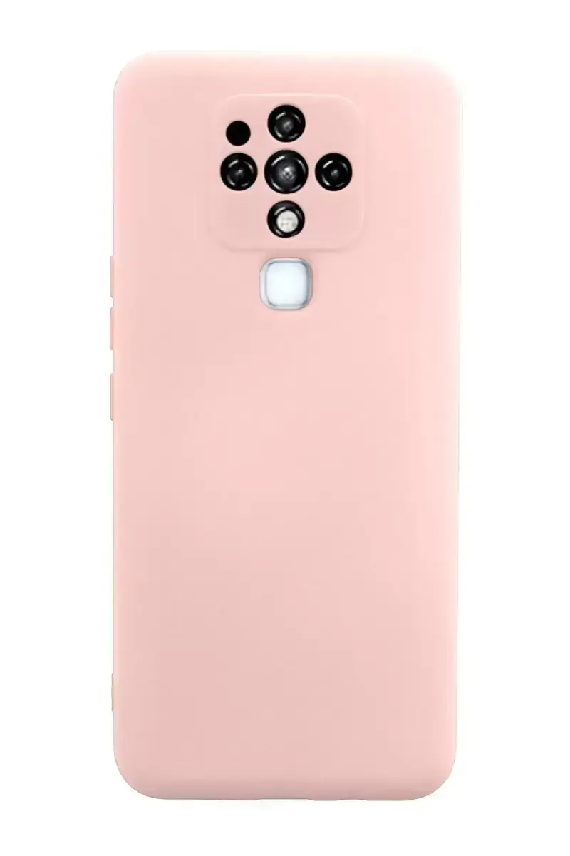 Newface Tecno Camon 16 Kılıf Nano İçi Kadife Silikon - Pudra