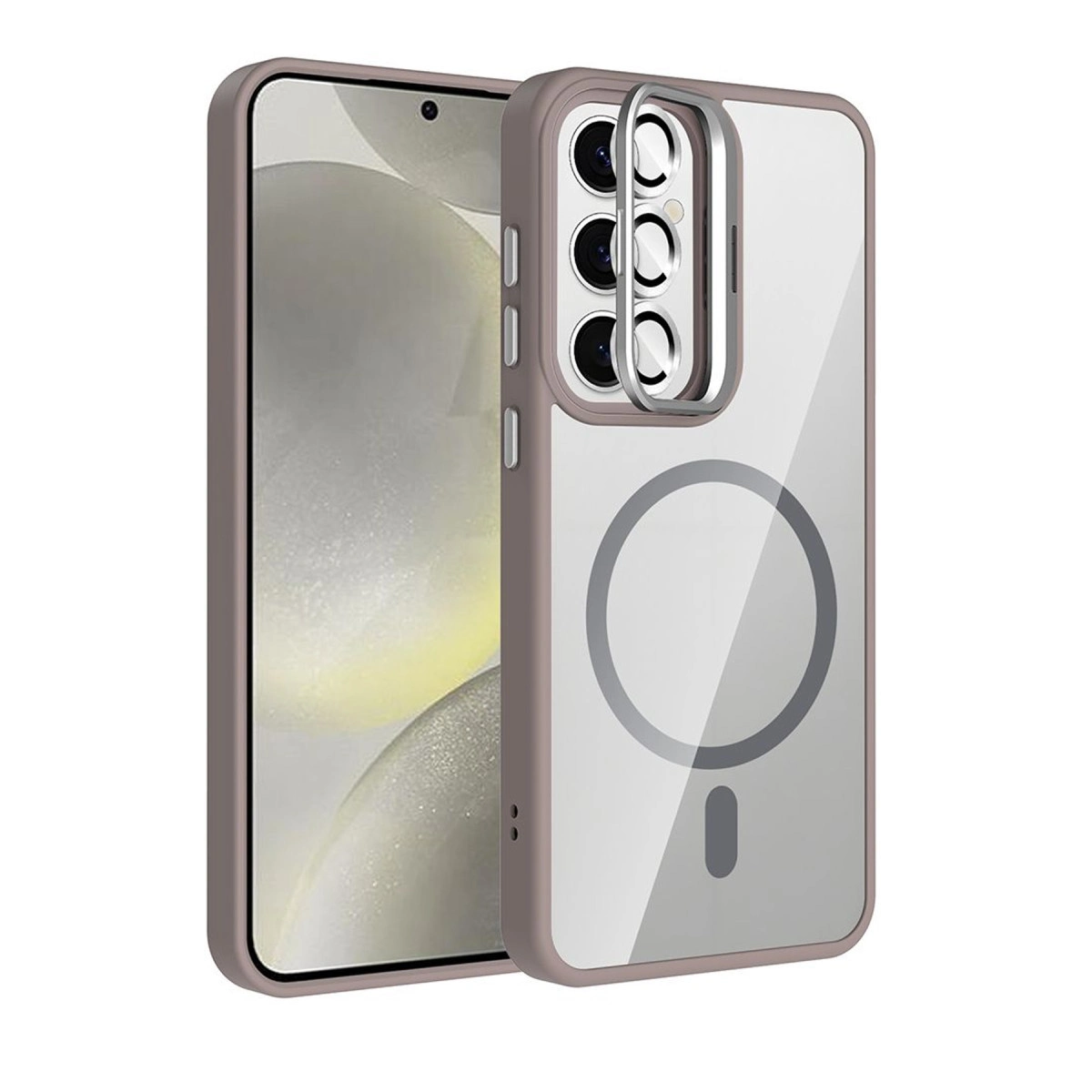 Joko Samsung Galaxy S25 Fe Remim Lensli Magsafe Standlı Kapak - Titan Gri