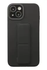 Newface İphone 14 Plus Kılıf Mega Standlı Silikon - Siyah