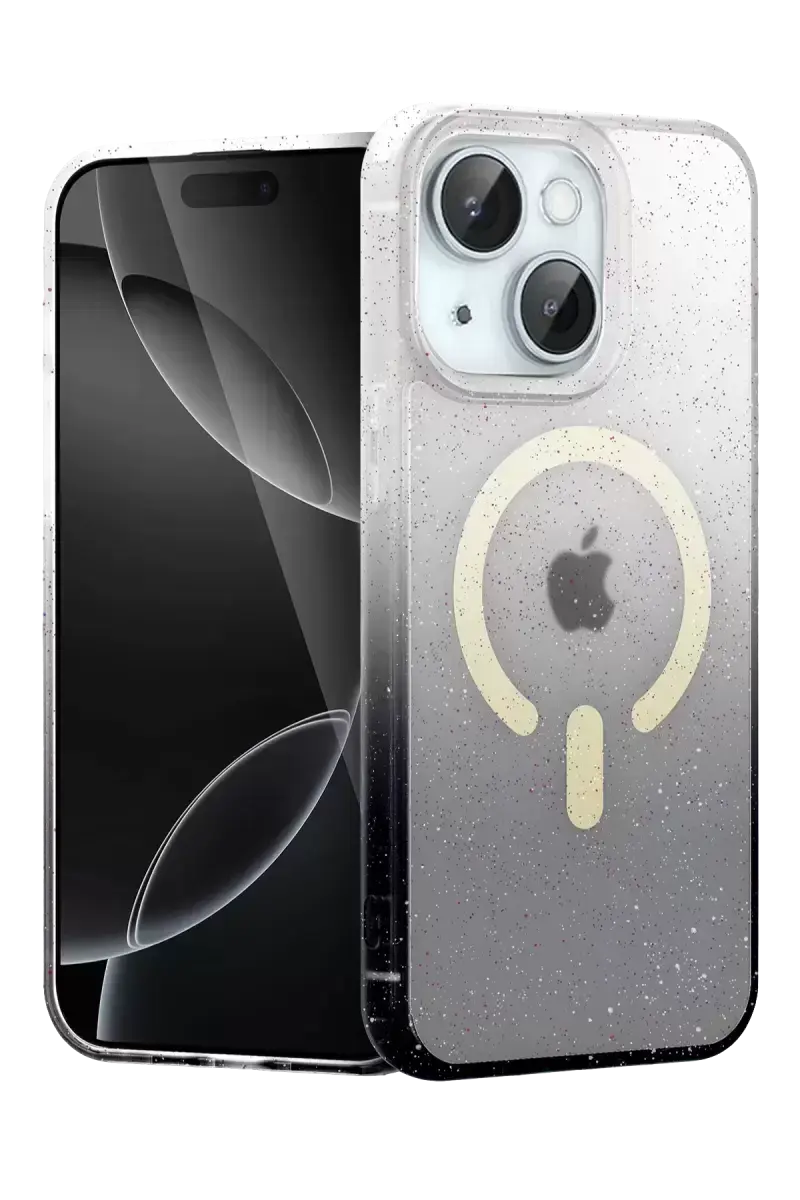 Newface Apple İphone 14 Pummel Shiny Magsafe Kapak - Siyah