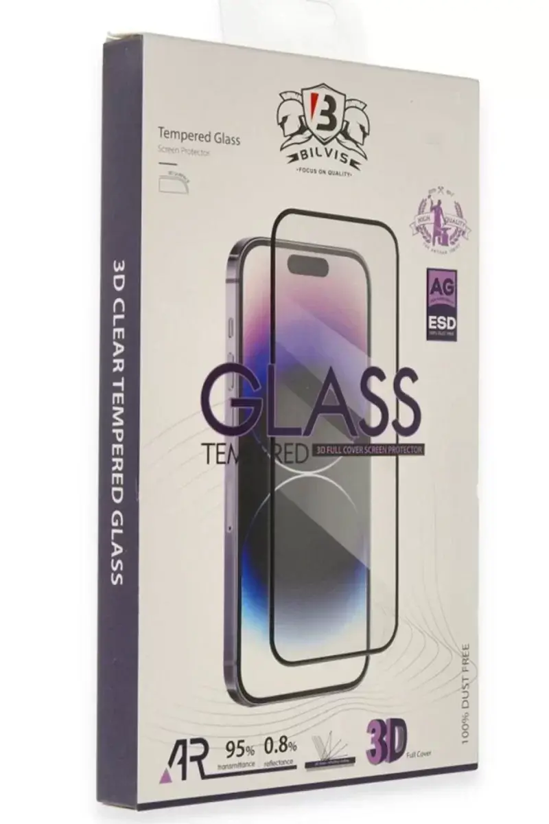 Newface Apple İphone 17 Air Bilvis 3d Cam Ekran Koruyucu - Siyah