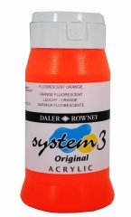 System 3 Akrilik Boya 500ml N:653 Fluorescent Orange