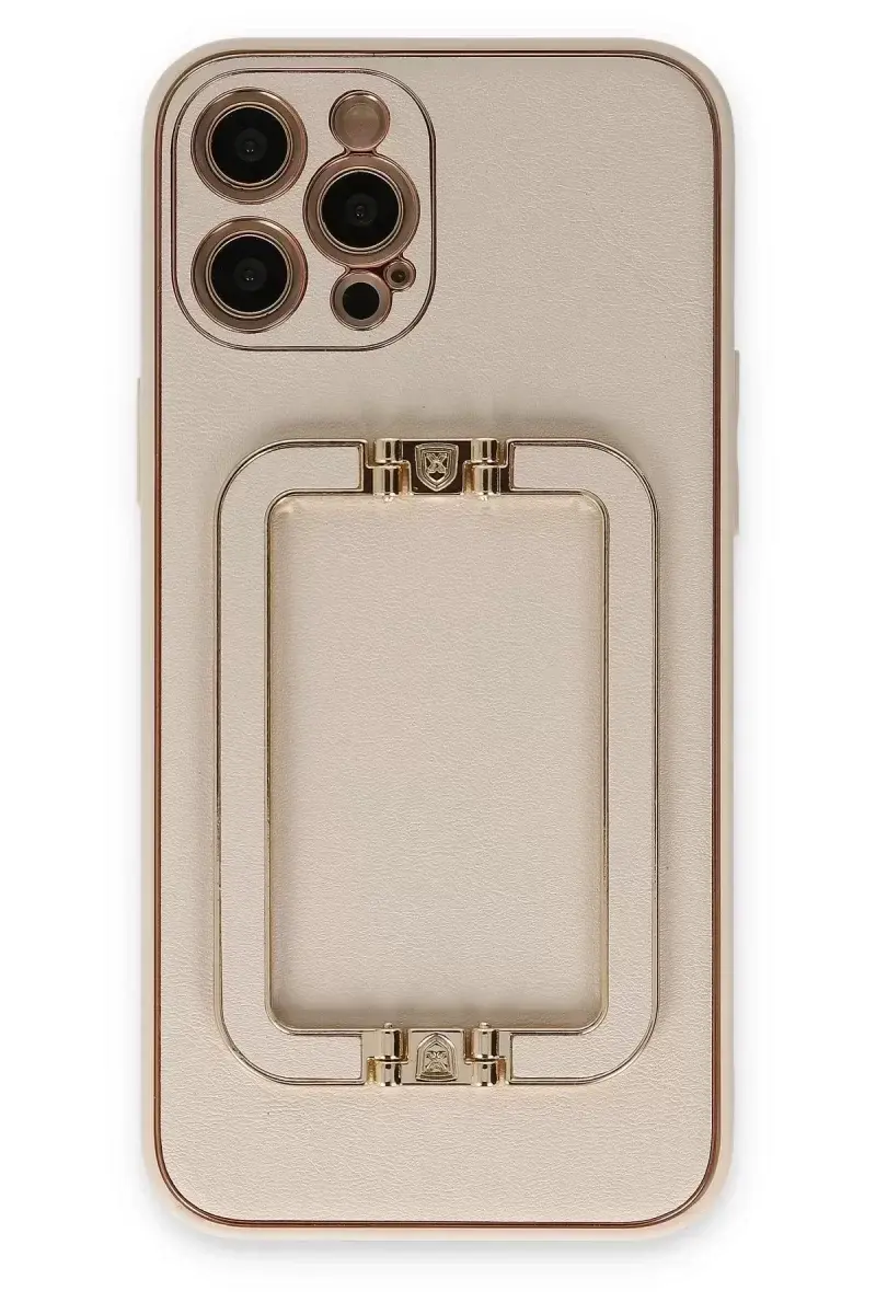 Newface İphone 12 Pro Kılıf Coco Elit Kapak - Gold