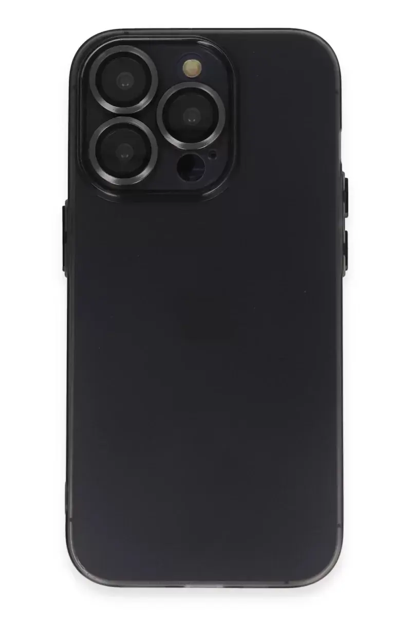 Newface İphone 14 Pro Kılıf Luko Lens Silikon - Siyah