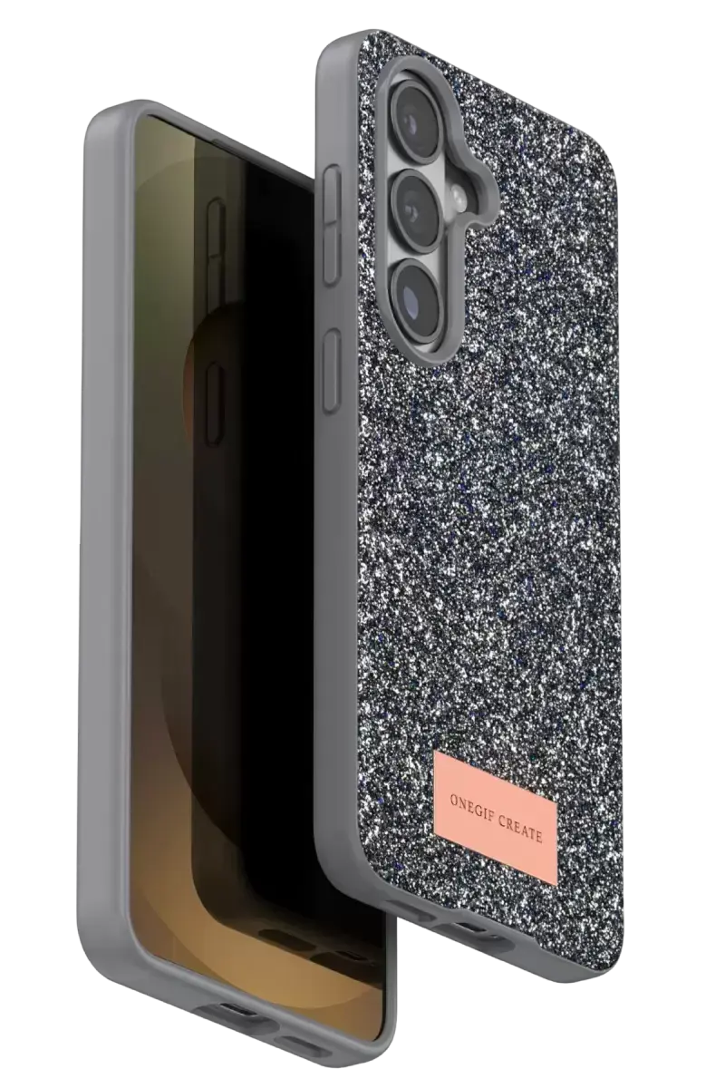 Onegif Samsung Galaxy S26 Plus Bright Simli Kapak - Gümüş