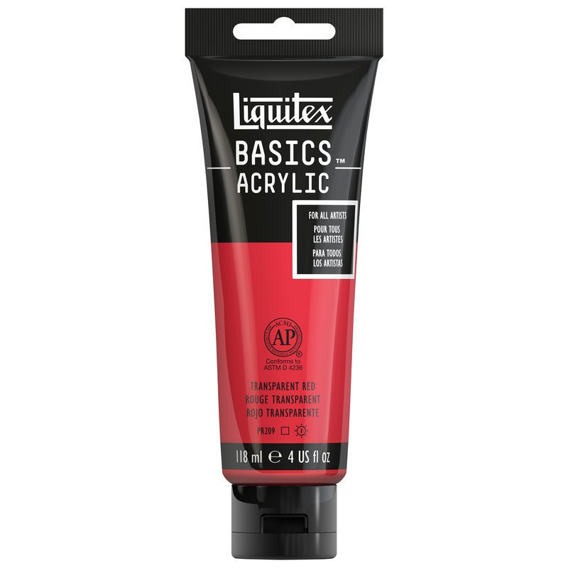 Basics Akrilik 118ml - Transparent Red N:047