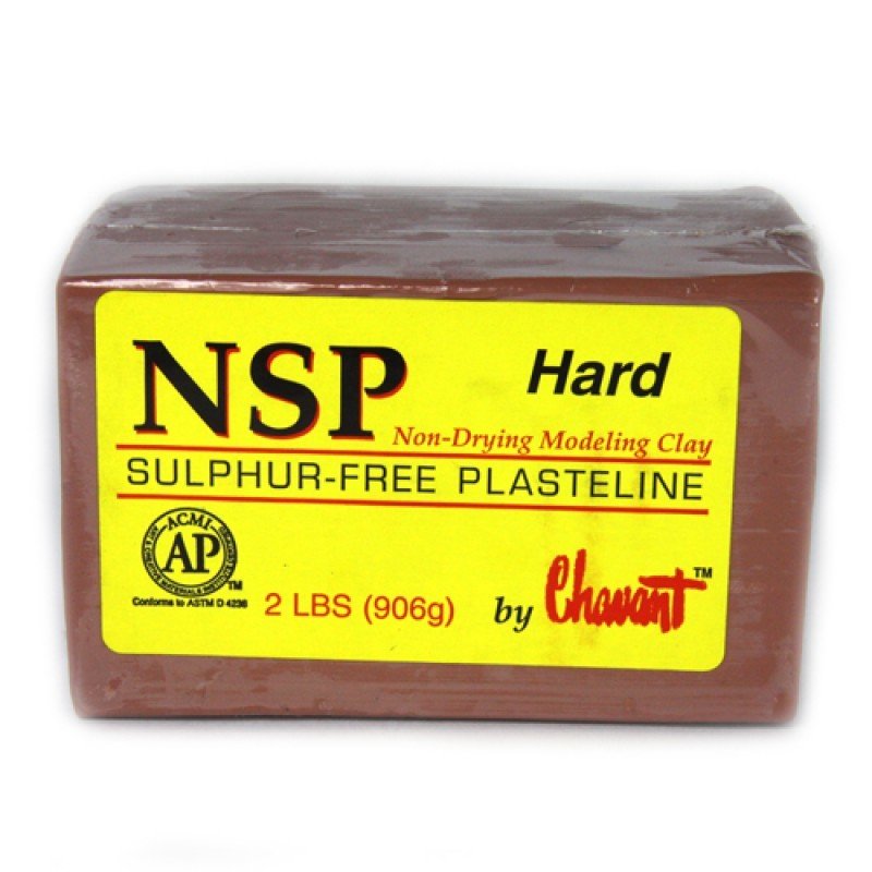NSP Hard Plastilin Model Hamuru 906gr - Kahverengi