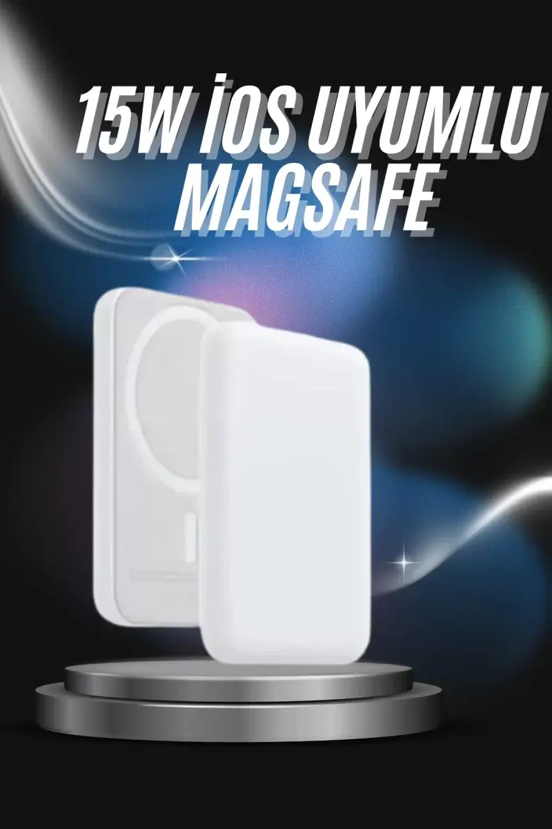 Kablosuz Magsafe Hızlı Şarj 5.000 Mah Kablosuz Şarj Cihazı