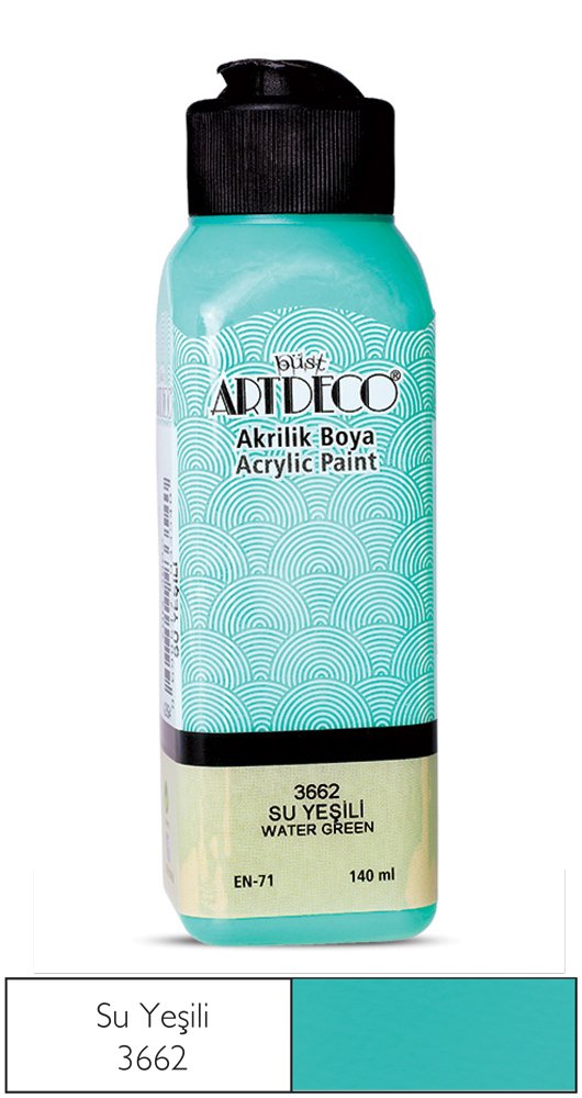 Akrilik Ahşap Boyası 140ml 3662 Su Yeşili