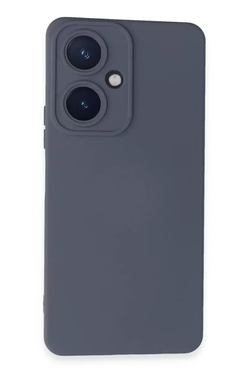 Newface Vivo Y27 Kılıf Nano İçi Kadife Silikon - Gri