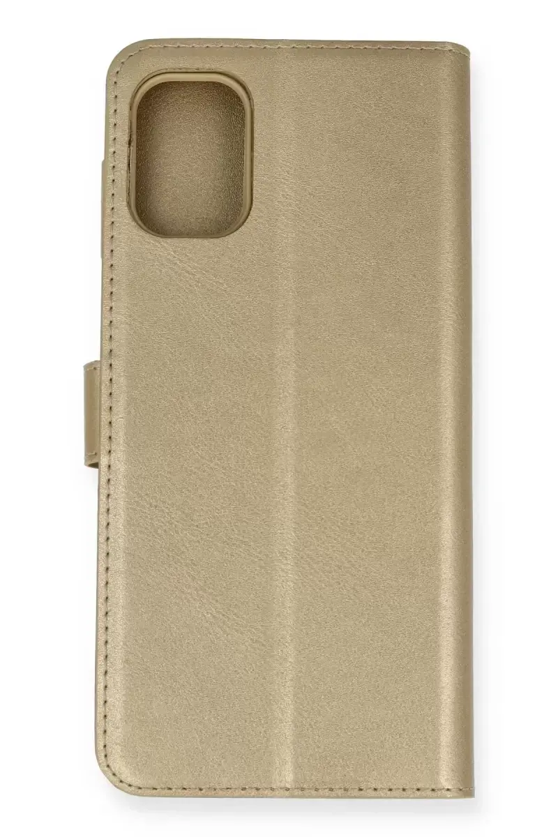 Newface Samsung Galaxy M51 Trend S Plus Kapaklı Kılıf - Gold
