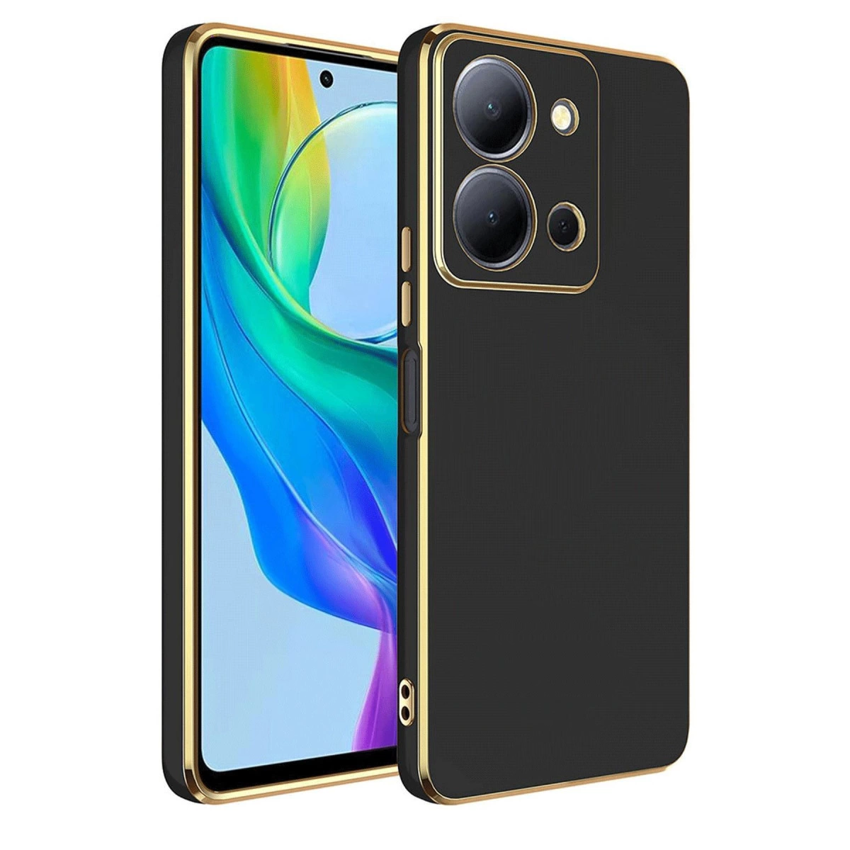 Vivo Y36 Kılıf Volet Silikon - Siyah