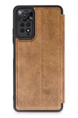 Newface Xiaomi Redmi Note 12 Pro 4g Kılıf Flip Cover - Taba