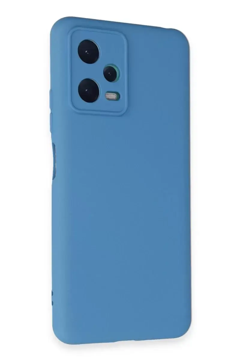 Newface Xiaomi Redmi Note 12 5g Kılıf Nano İçi Kadife Silikon - Mavi