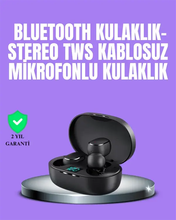 Bluetooth Kulaklık Tws Yüksek Ses Kaliteli Kesintisiz Dijital Göstergeli Kulaklık