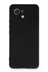 Newface Xiaomi Mi 11 Kılıf Nano İçi Kadife Silikon - Siyah