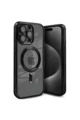 Newface İphone 15 Pro Kılıf Kross Magneticsafe Kapak - Siyah
