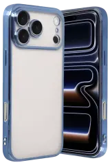 Newface Apple İphone 17 Pro Razer Lensli Silikon - Açık Mavi
