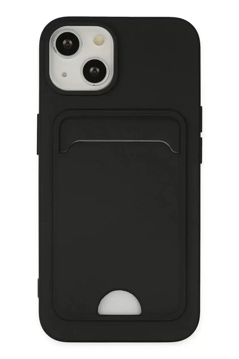 Newface Apple İphone 14 Plus Kılıf Kelvin Kartvizitli Silikon - Siyah