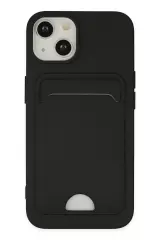 Newface Apple İphone 14 Plus Kılıf Kelvin Kartvizitli Silikon - Siyah