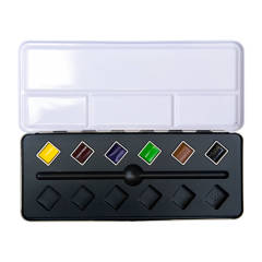 Suluboya Set 1/2 Tablet 6 Renk Metal Kutu N:131608
