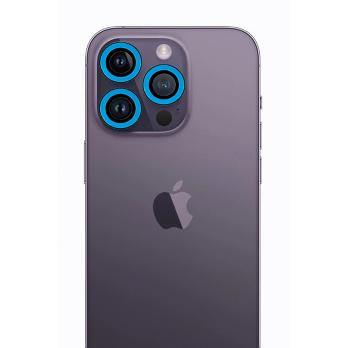 İphone 12 Pro Neon Fosforlu Kamera Lens - Mavi