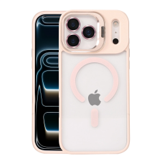 Joko  İphone 17 Pro Max Remim Lensli Magsafe Standlı Kapak - Pembe