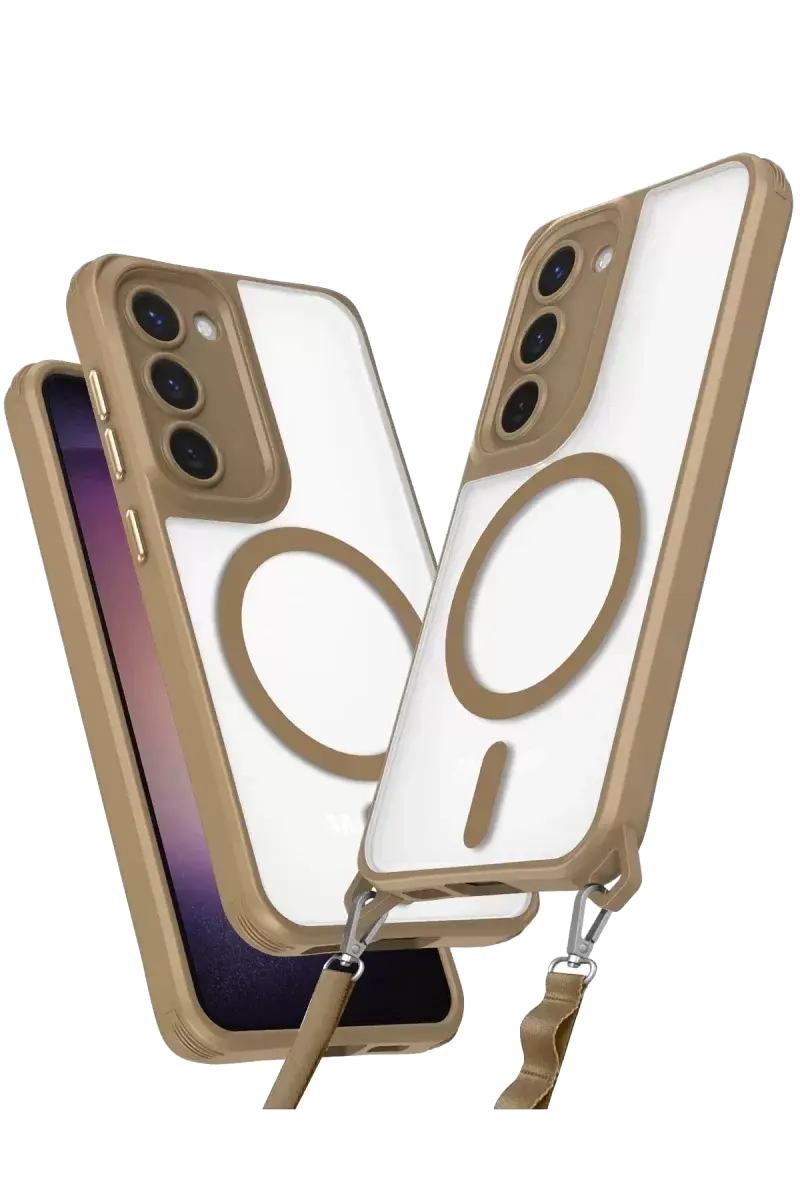 Newface Samsung Galaxy S23 Plus Kılıf Enka Magsafe Silikon Kılıf - Desert