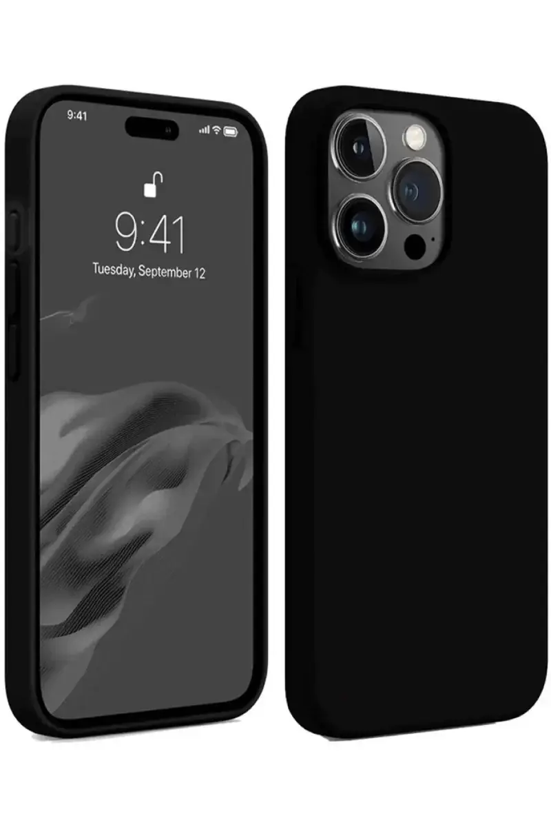 Newface Apple İphone 15 Pro Kılıf First Silikon - Siyah